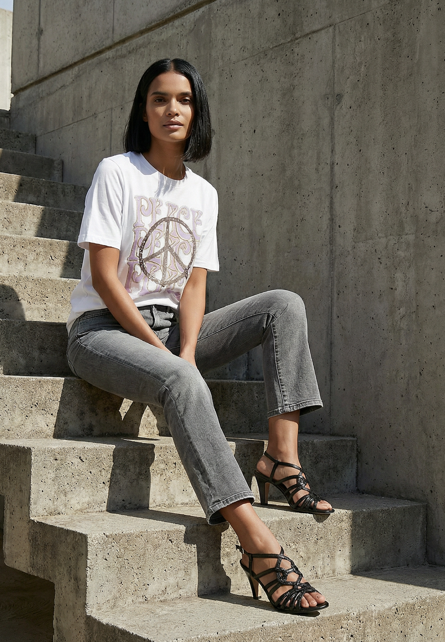 BLIGHTY TEE PEACE WHITE
