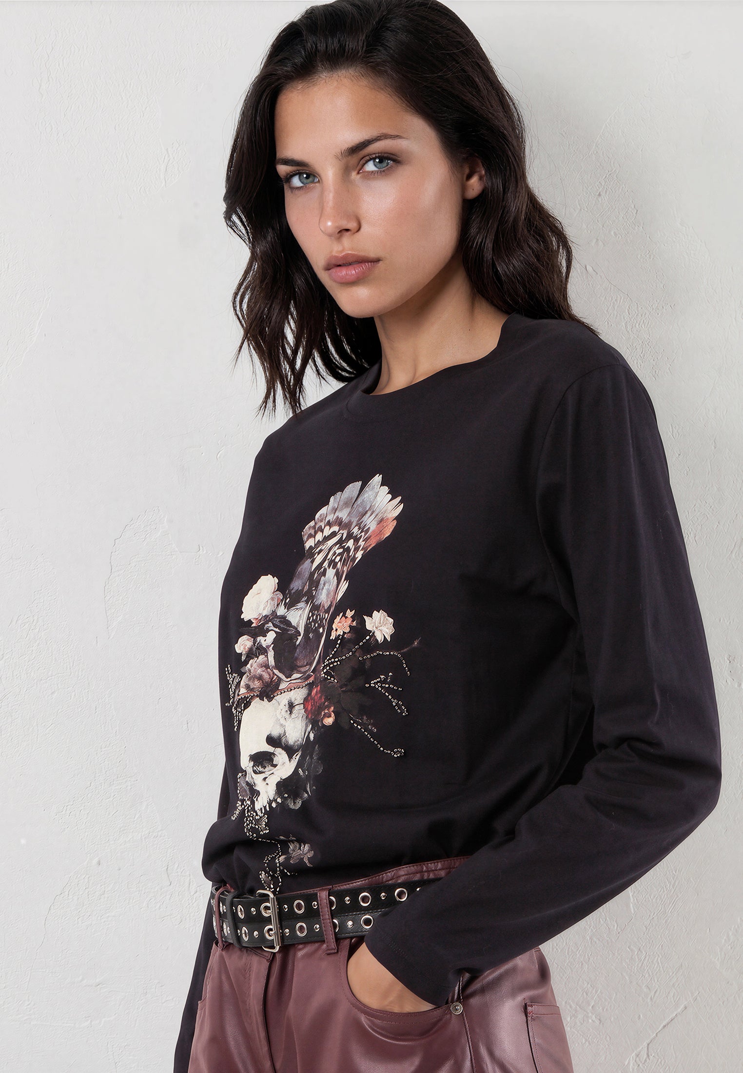BIRD SKULL T-SHIRT BIRD SKULL BLACK