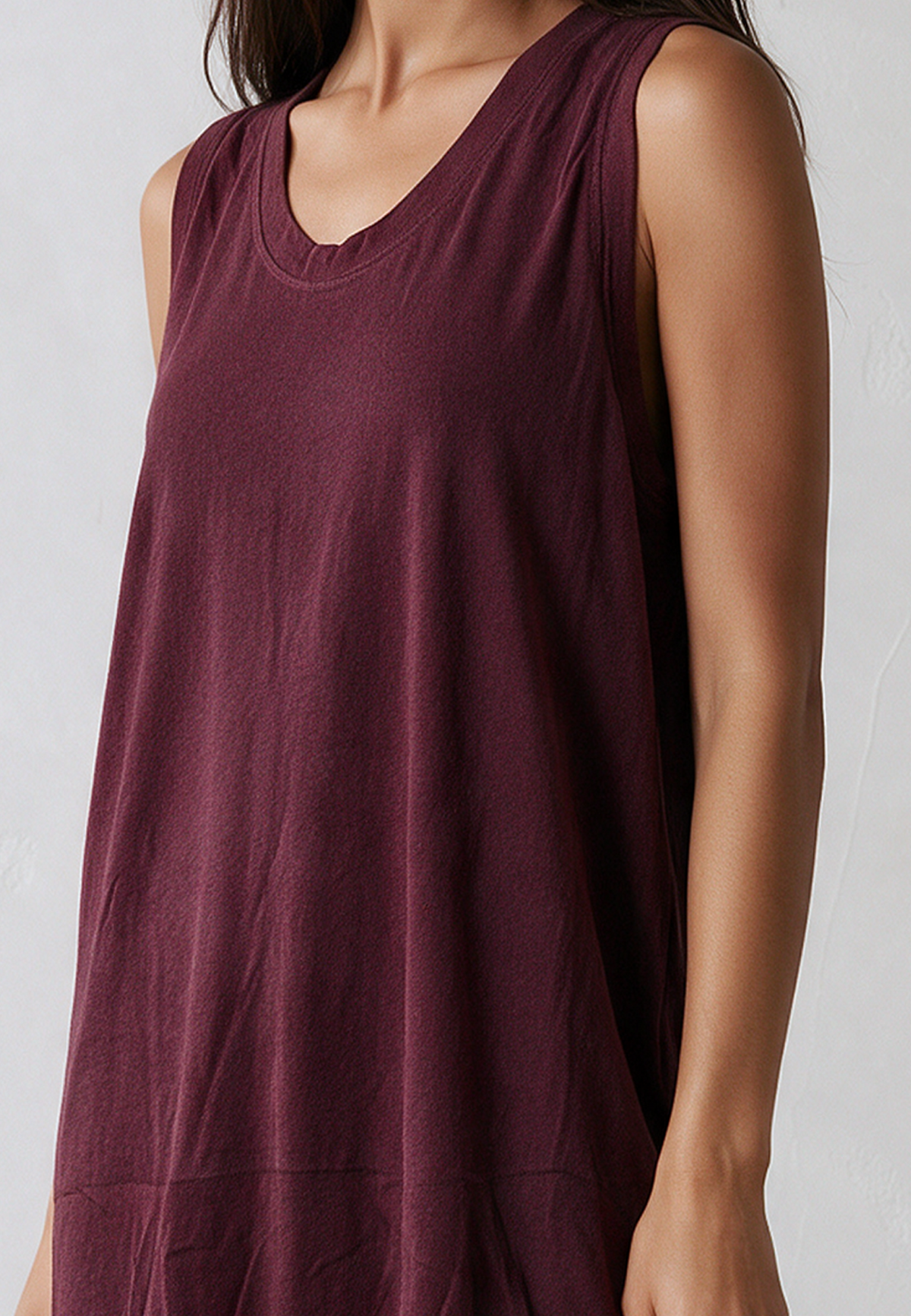 BAND DRESS BURGUNDY