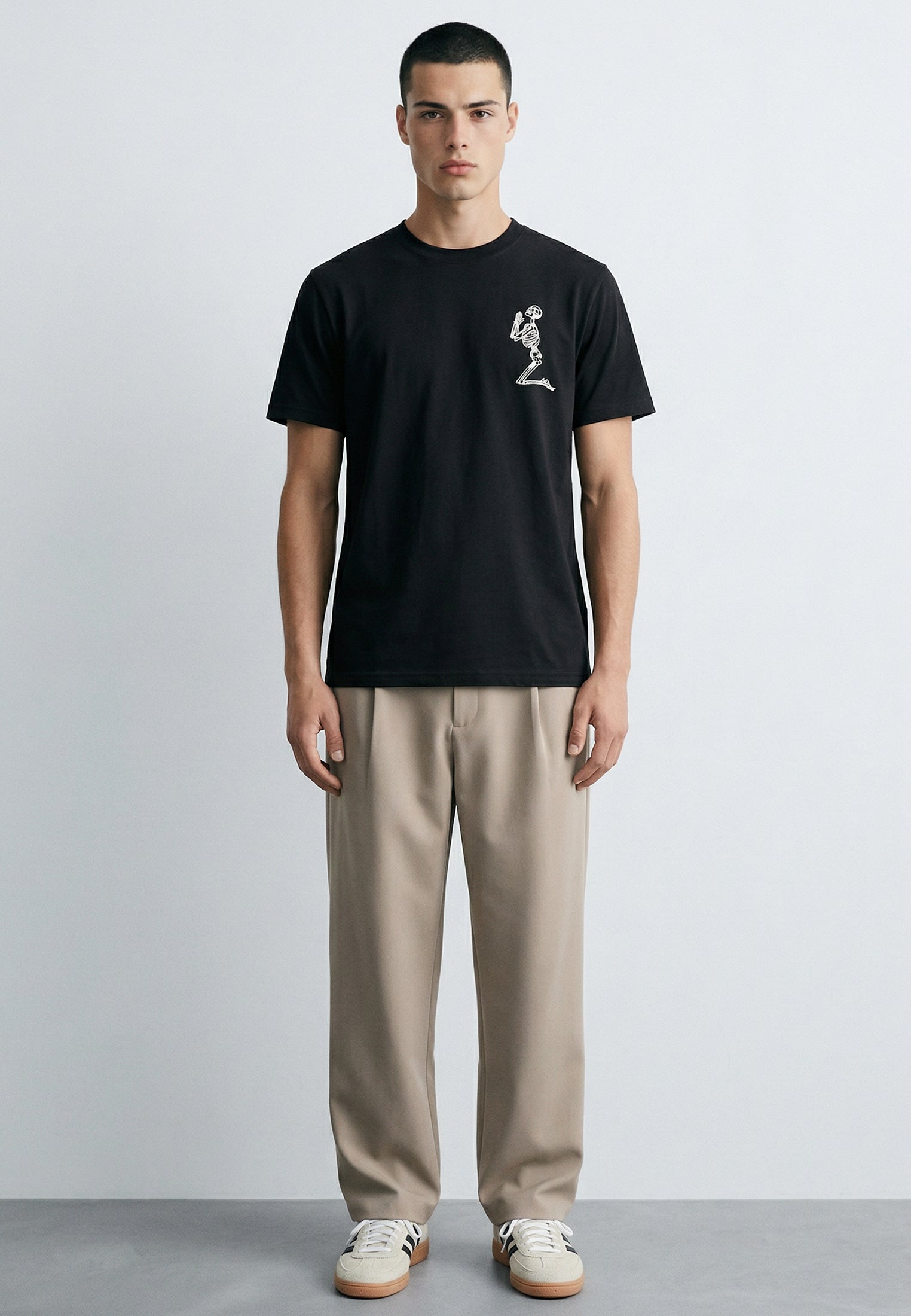 ESSENTIAL BIG SKELETON BLACK T-SHIRT