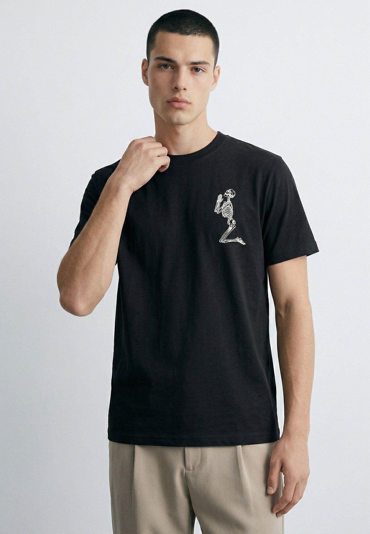 ESSENTIAL BIG SKELETON BLACK T-SHIRT