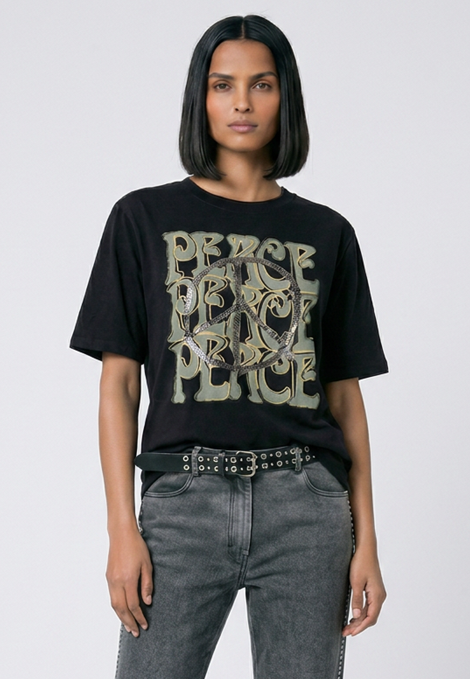 BLIGHTY TEE PEACE BLACK