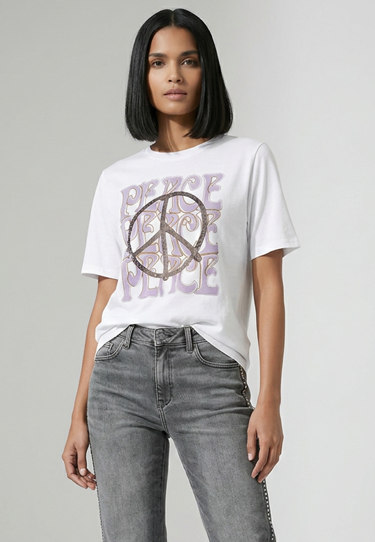 BLIGHTY TEE PEACE WHITE