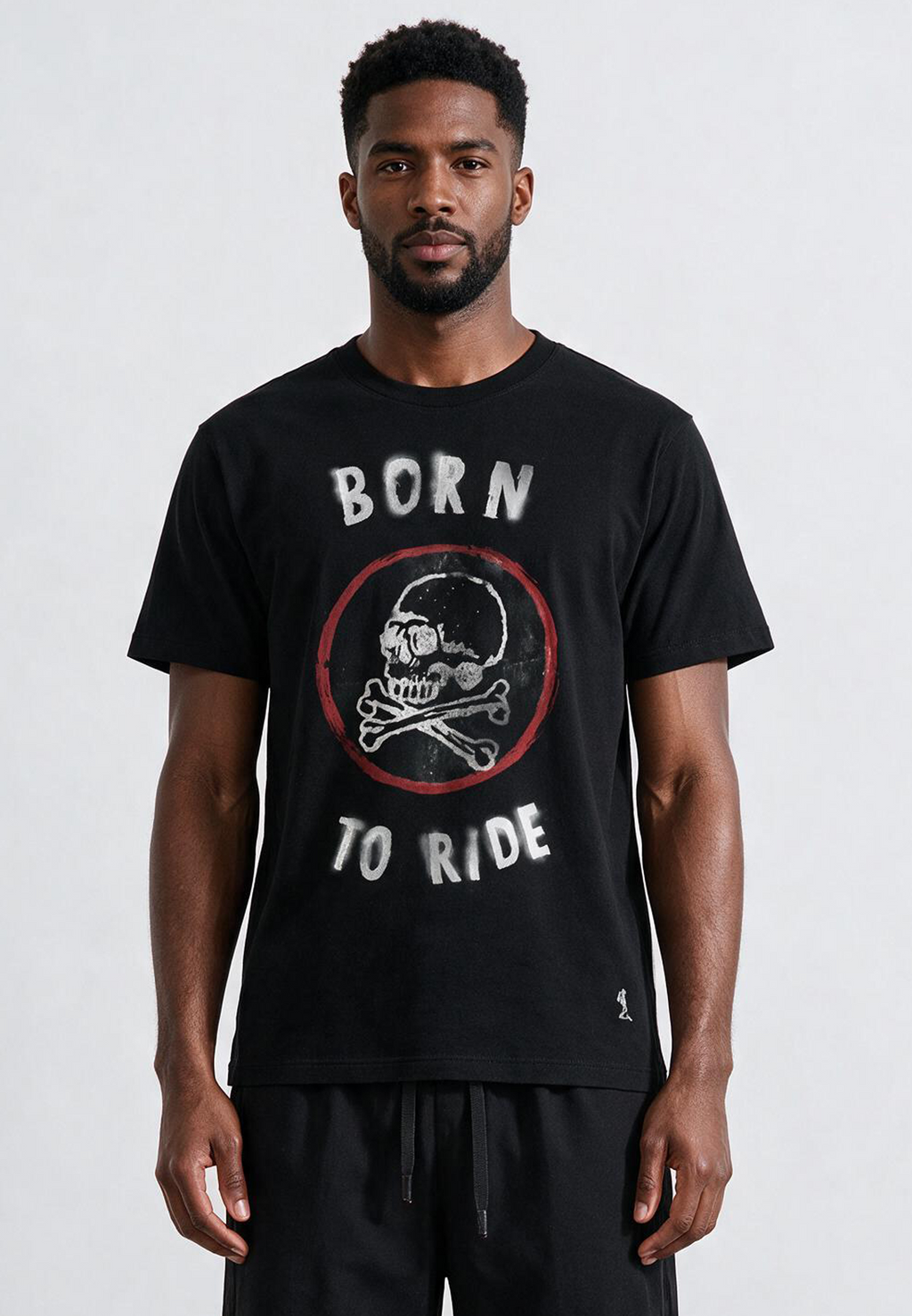 BORN TO RIDE T-SHIRT BLACK
