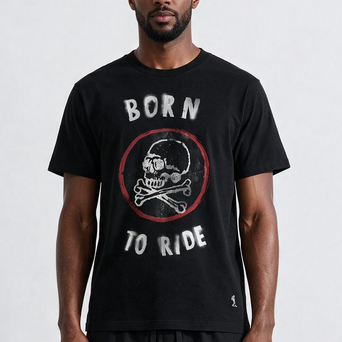 BORN TO RIDE T-SHIRT BLACK, view 2