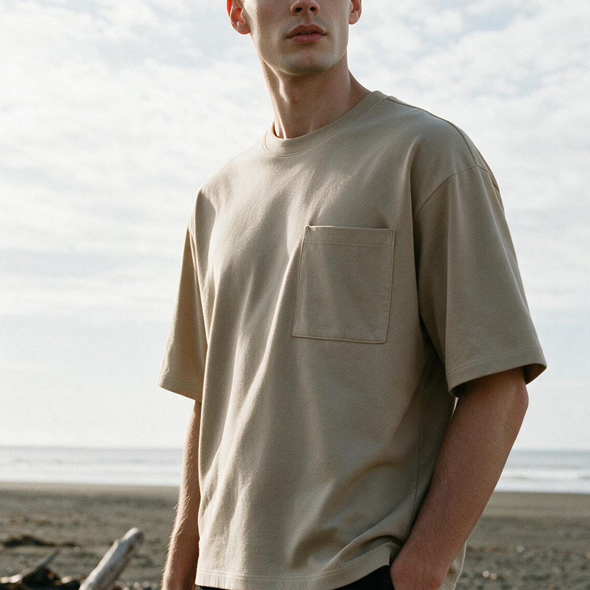 BOXY T-SHIRT KHAKI, view 2