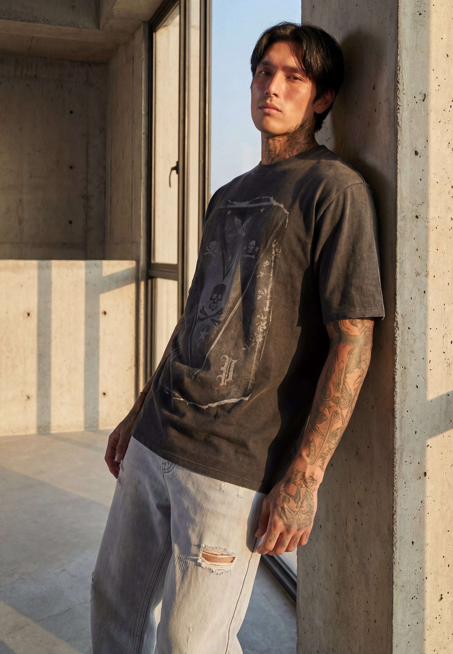 BP PLAYING CARD T-SHIRT VINTAGE BLACK