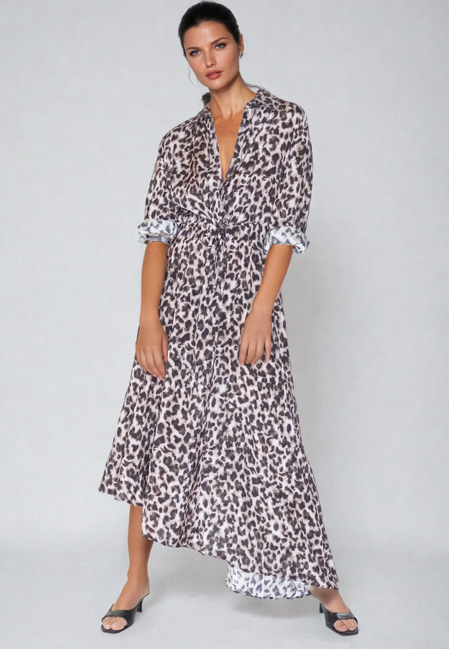 CHARISMA LEOPARD PRINT MAXI DRESS