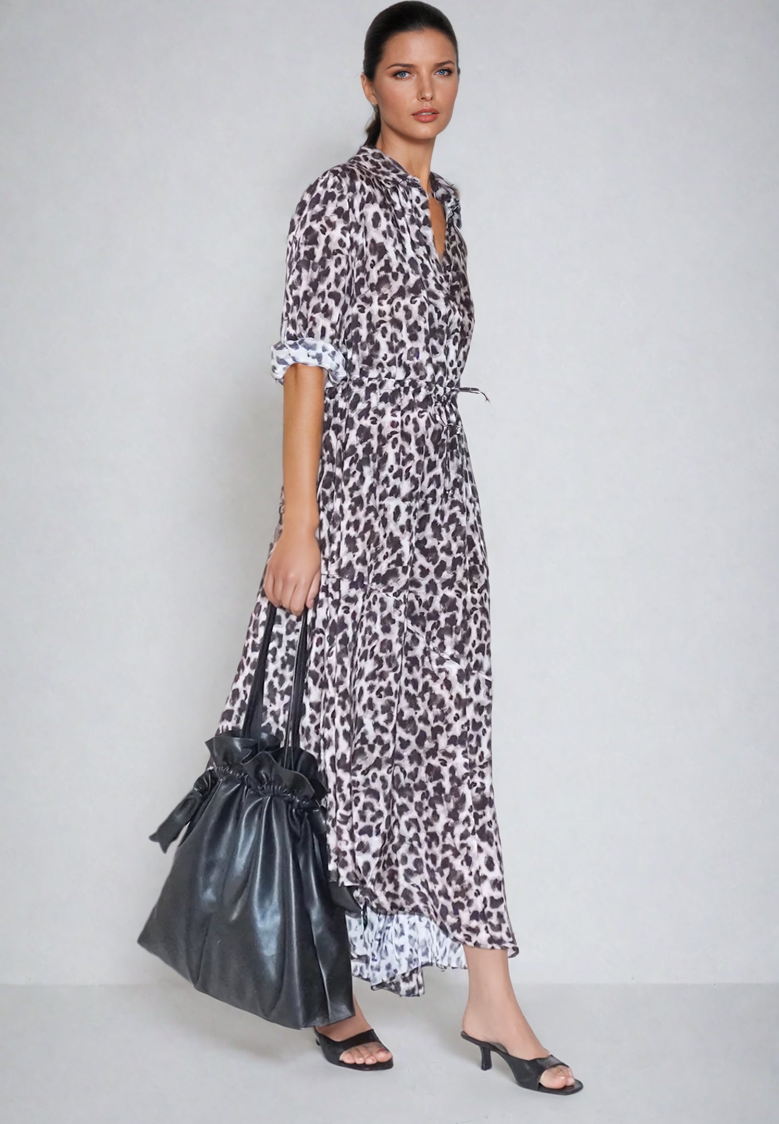 CHARISMA LEOPARD PRINT MAXI DRESS