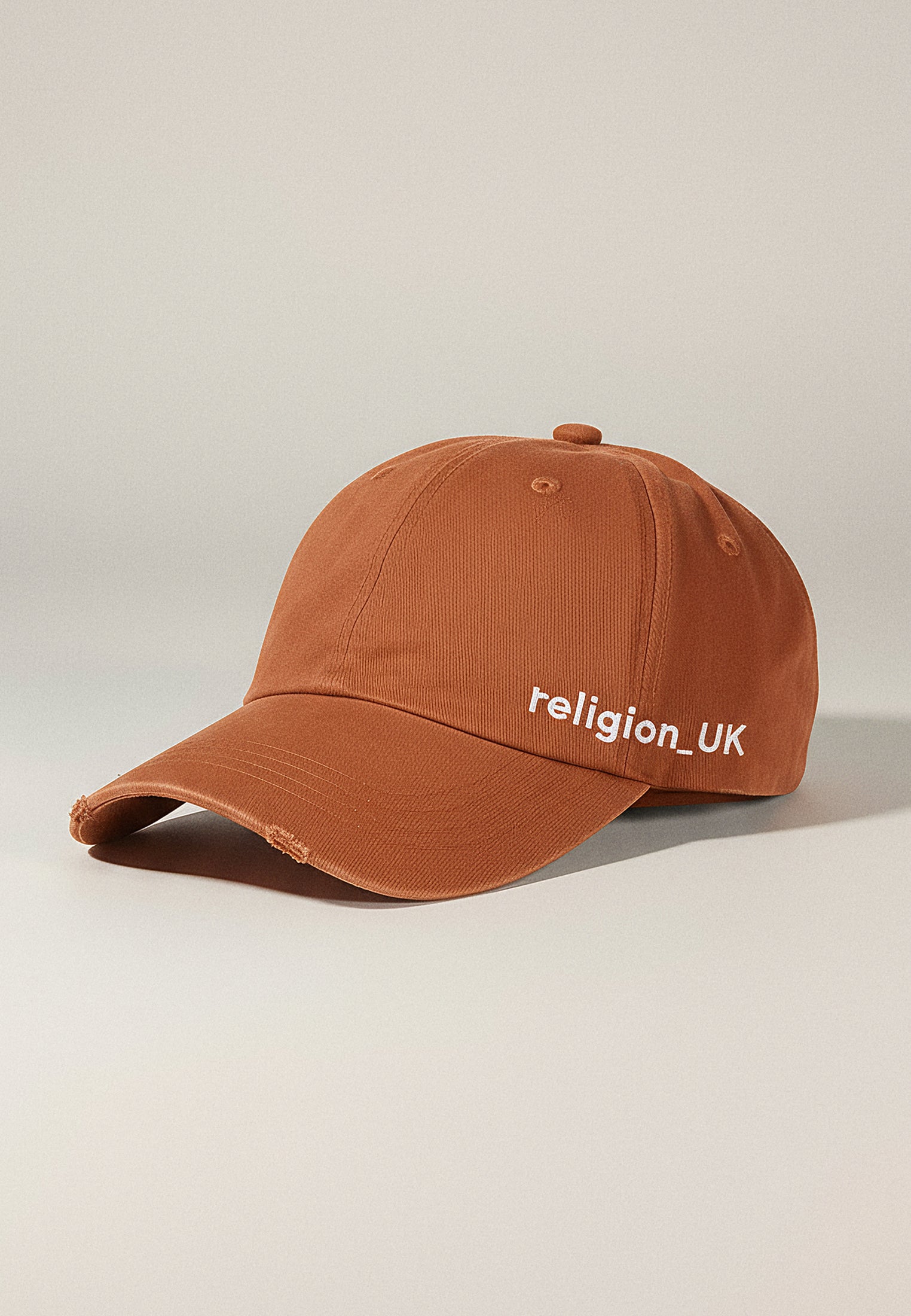 DISTRESSED HERRINGBONE CAP TERRACOTTA