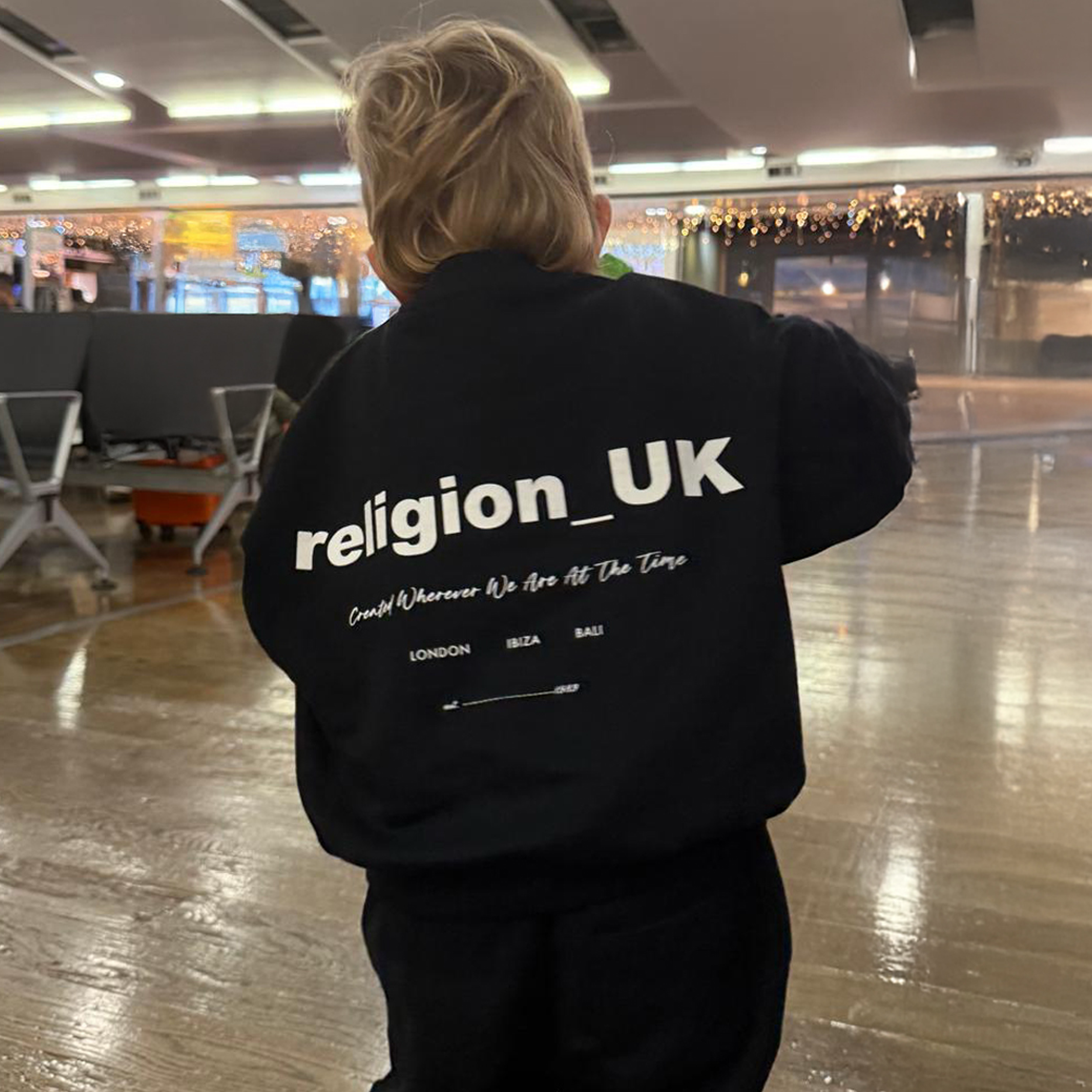 KIDS RELIGION OVERSIZED SWEATSHIRT BLACK