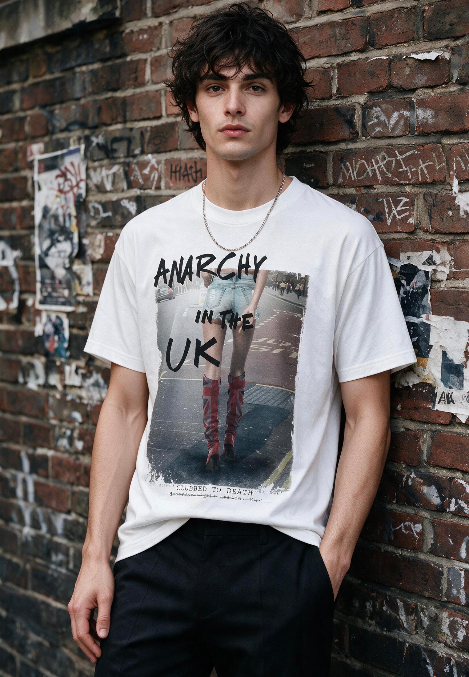 ANARCHY IN THE UK T-SHIRT WHITE