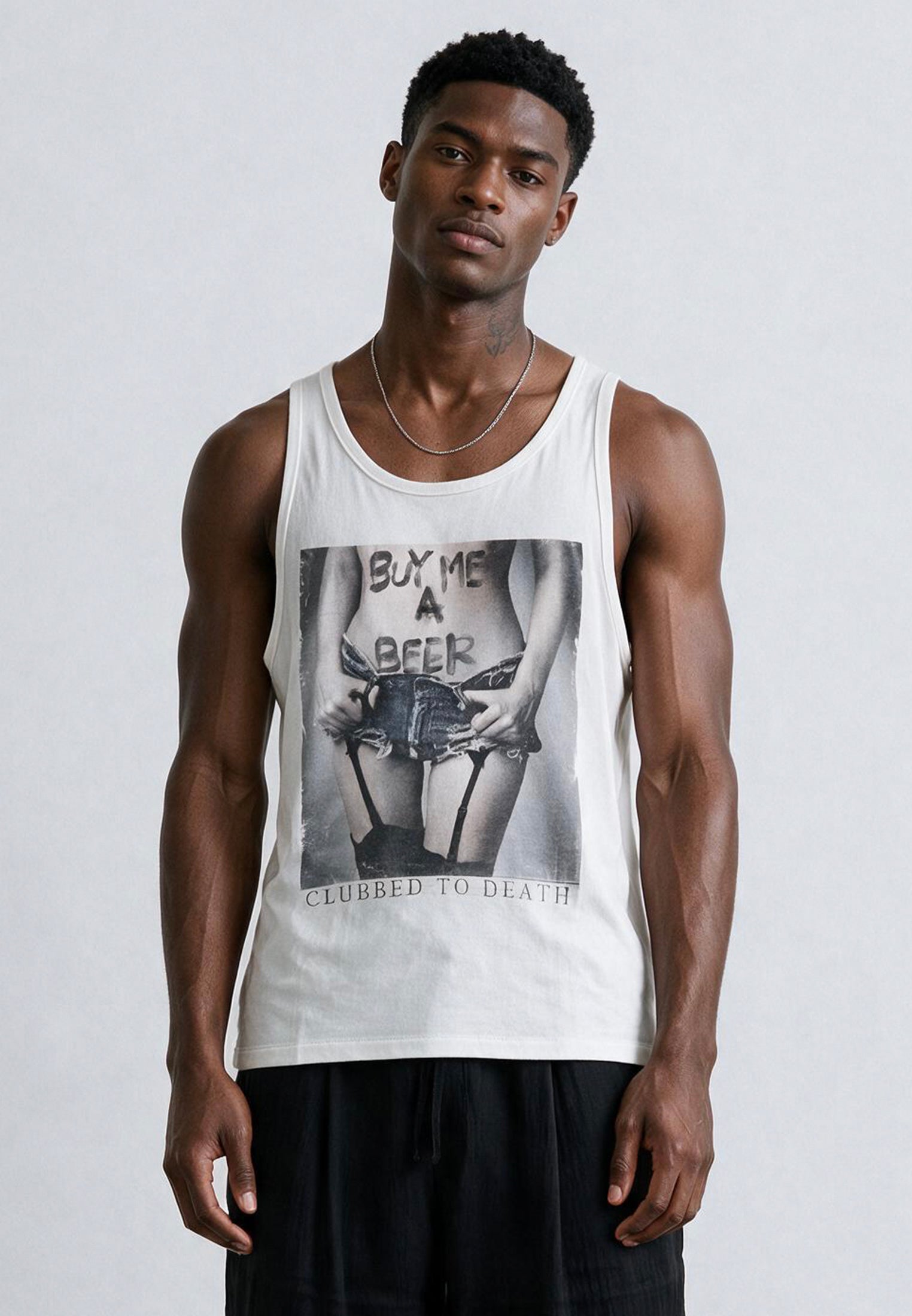 BUY ME BEER VEST WHITE