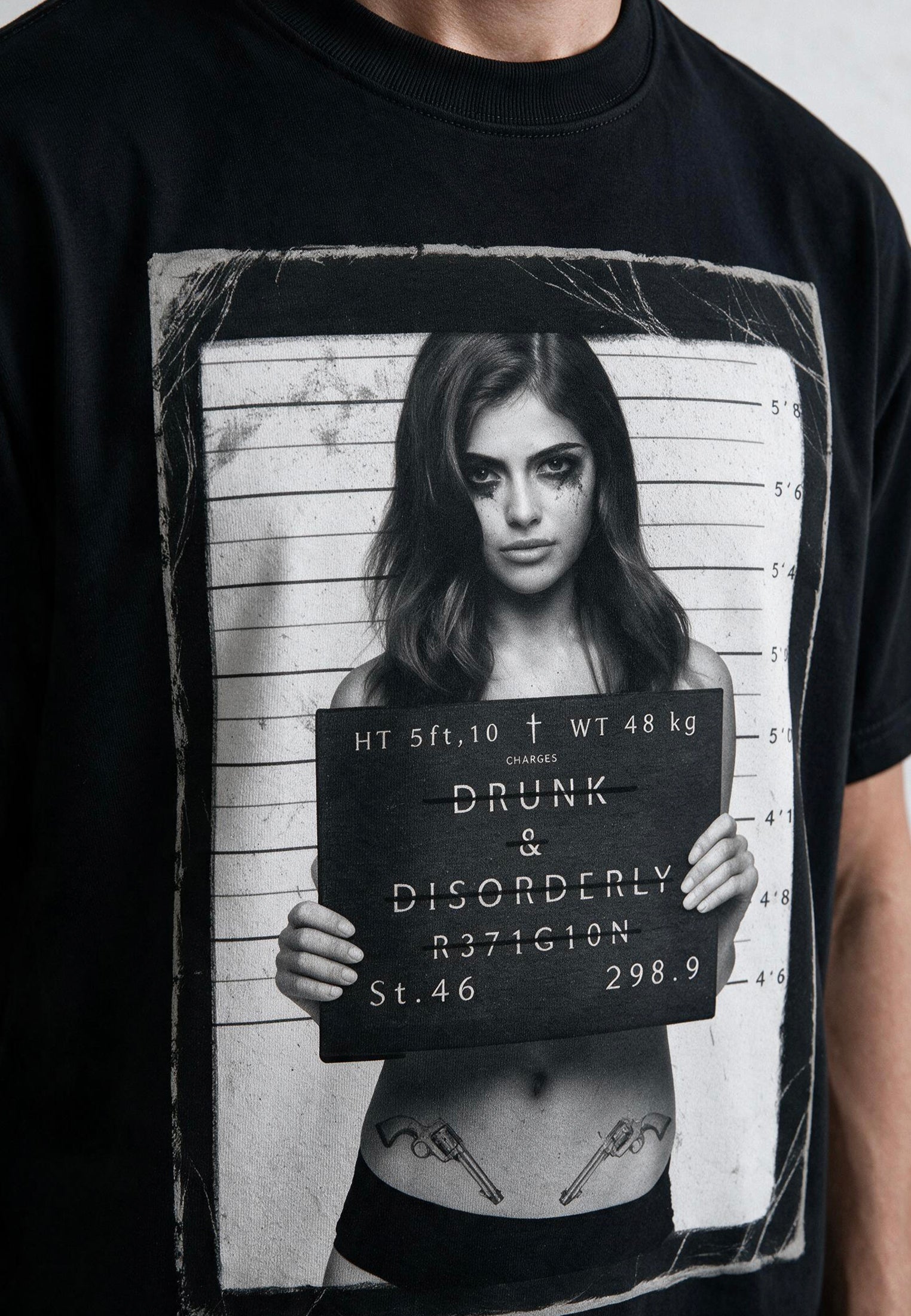 DRUNK & DISORDERLY T-SHIRT JET BLACK