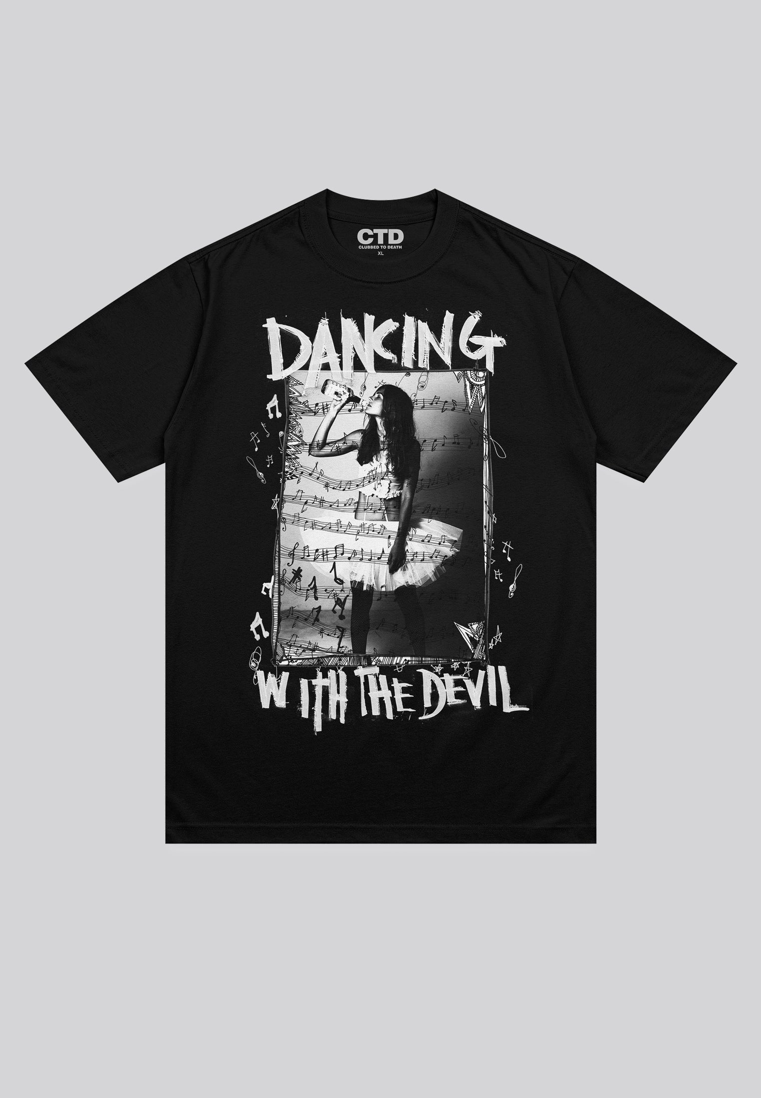 DANCING WITH THE DEVIL T-SHIRT JET BLACK