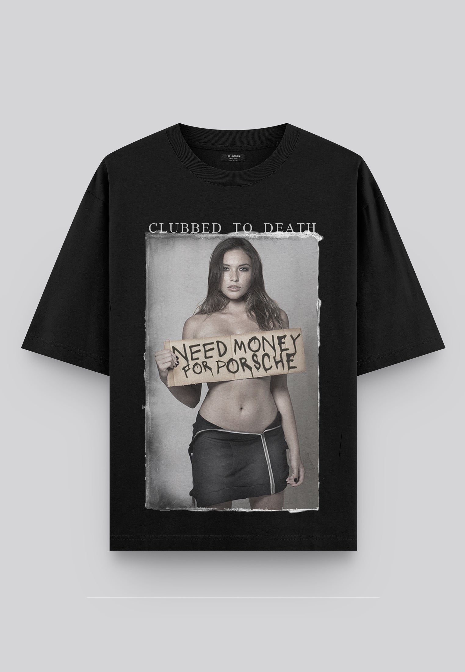 NEED MONEY OVERSIZED T-SHIRT JET BLACK
