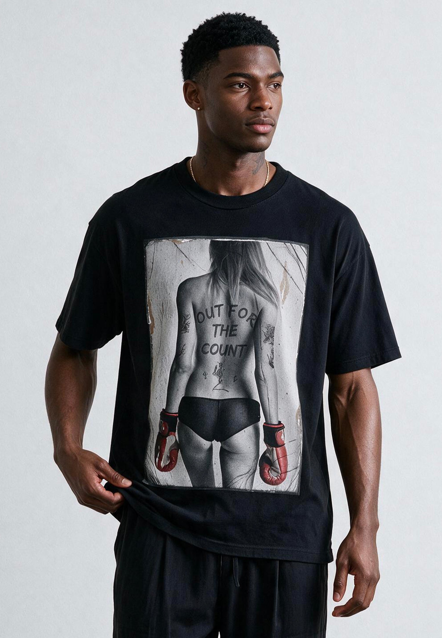 OUT FOR THE COUNT T-SHIRT JET BLACK