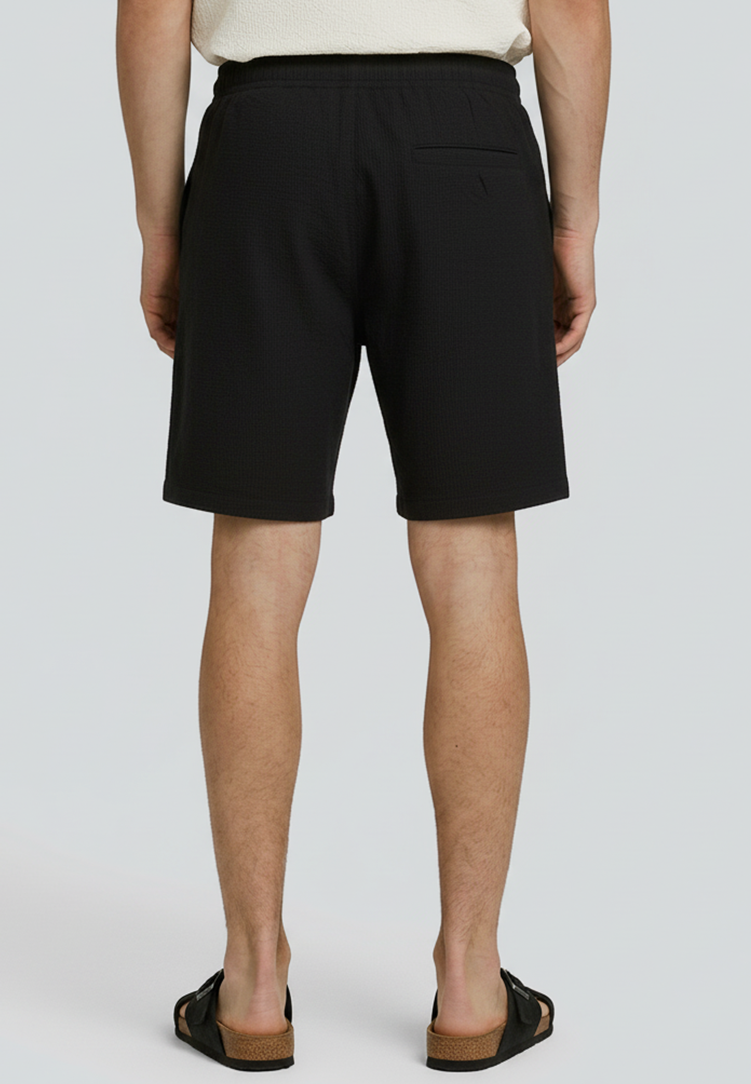 CRINKLE CHINO SHORTS BLACK