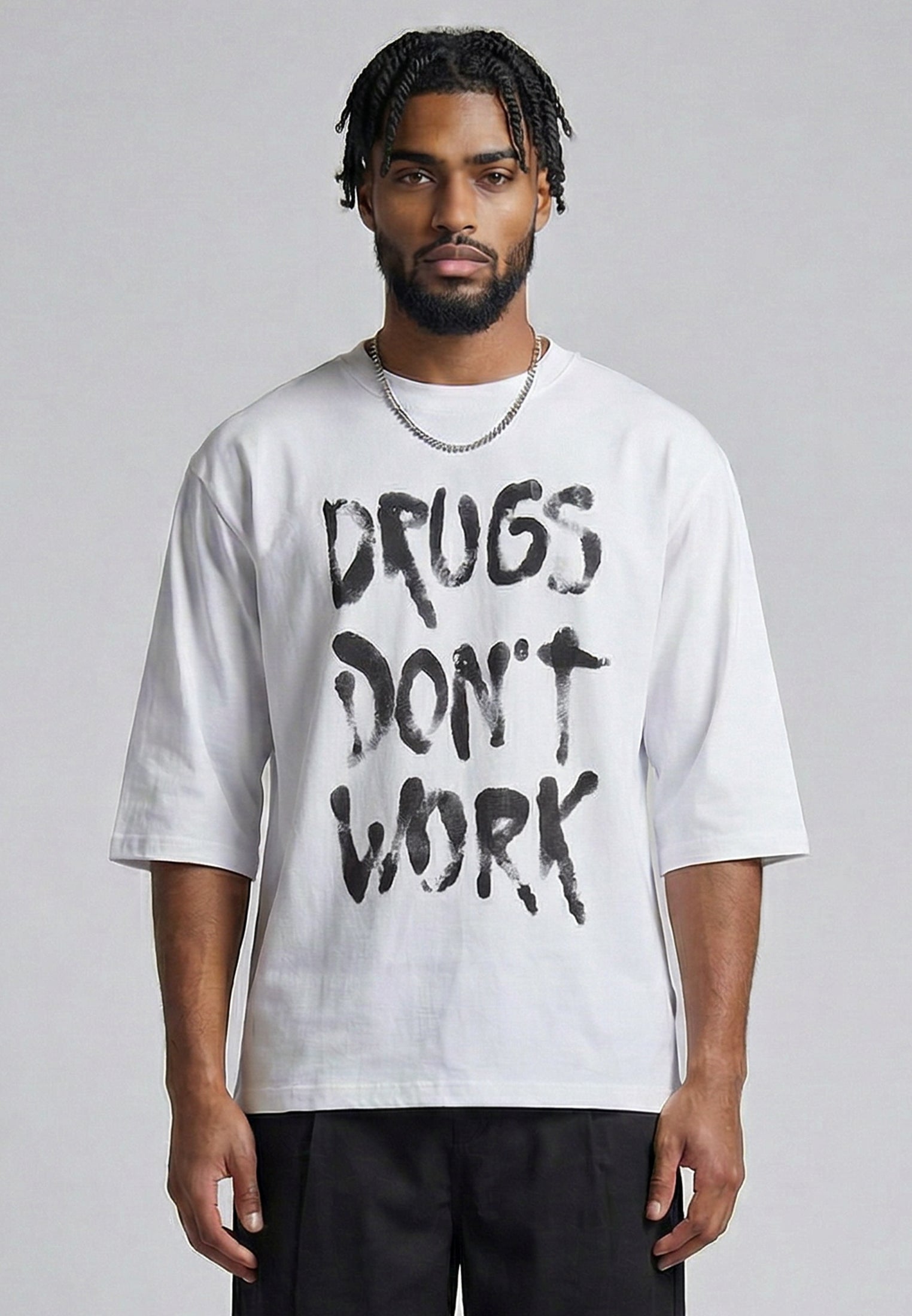 DRUGS DON'T WORK T-SHIRT WHITE