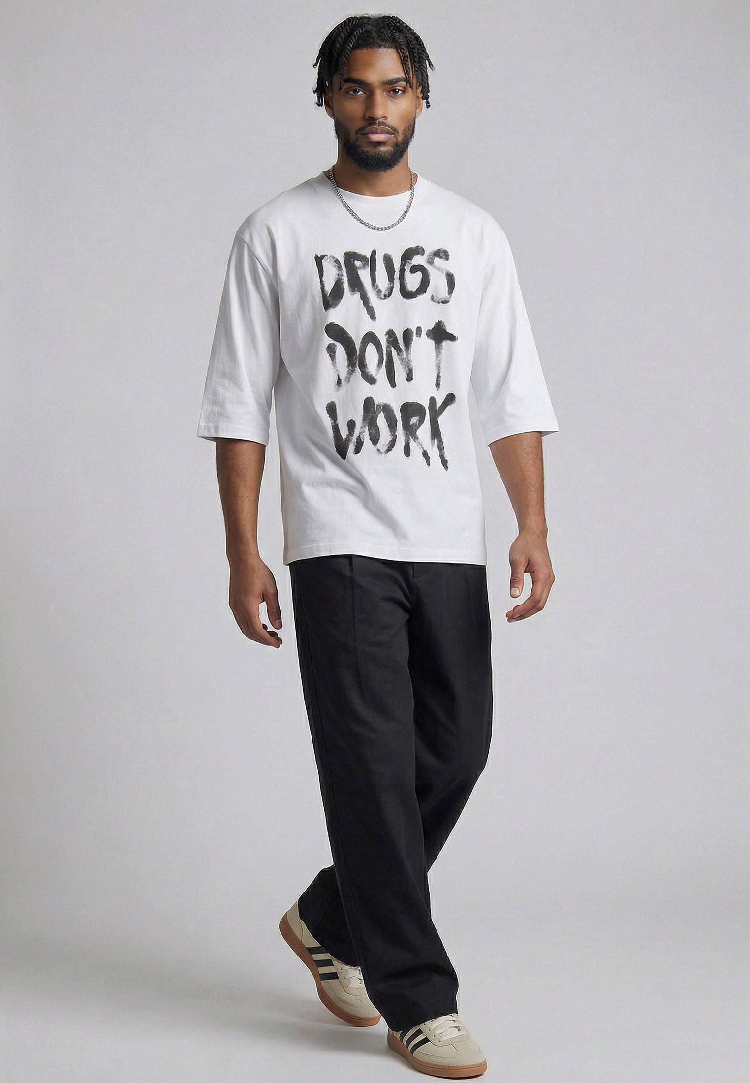 DRUGS DON'T WORK T-SHIRT WHITE