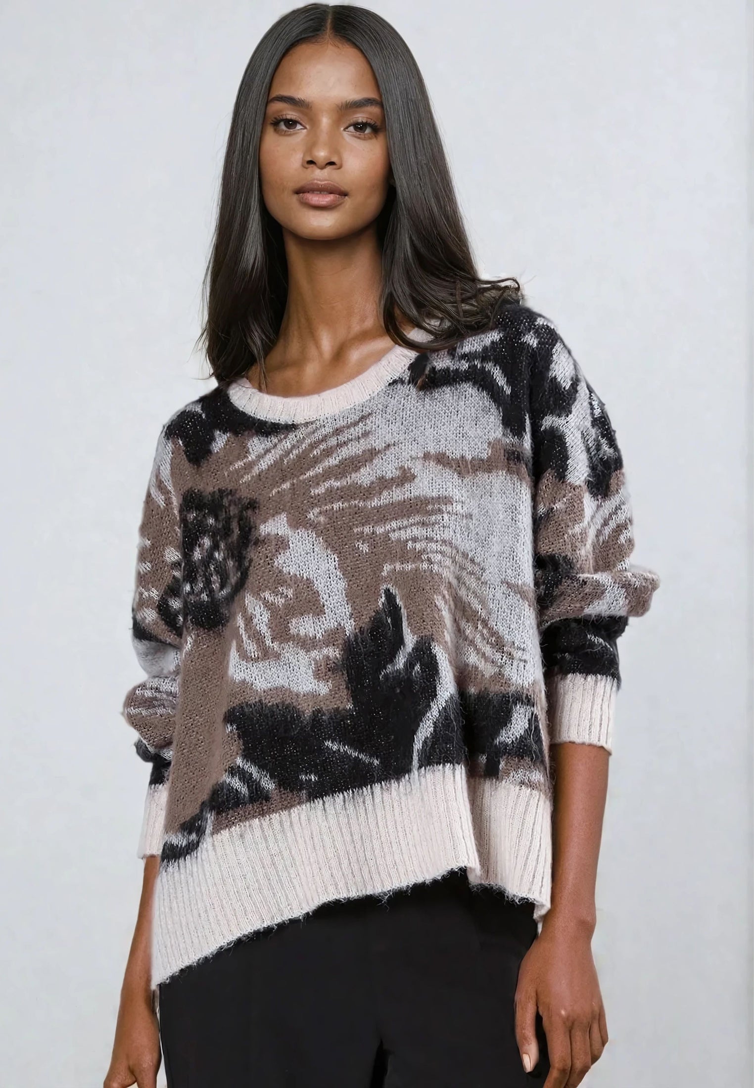 ECCENTRIC JUMPER STONE & TAUPE