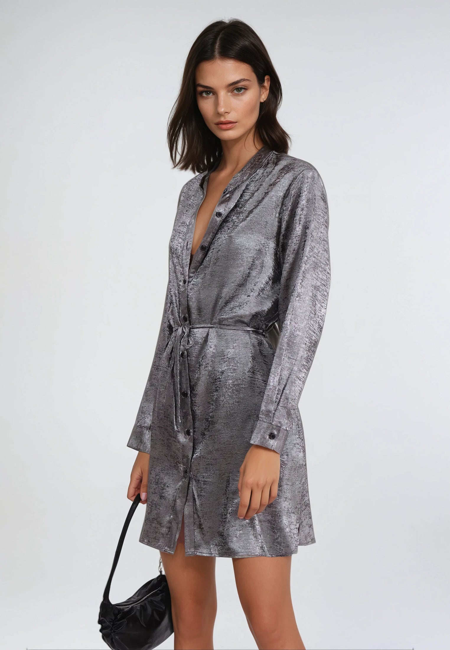 FOLD KAFTAN SILVER FOIL