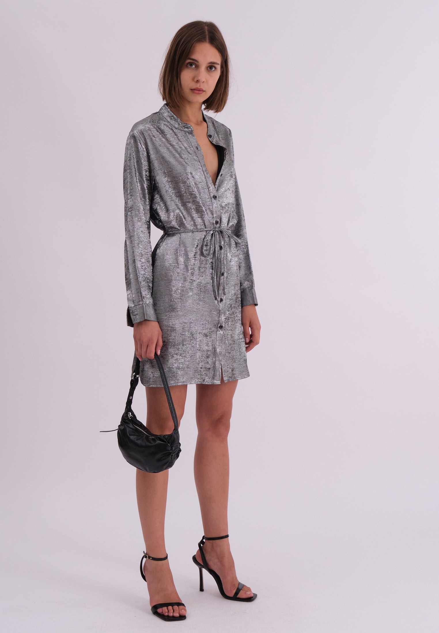 FOLD KAFTAN SILVER FOIL