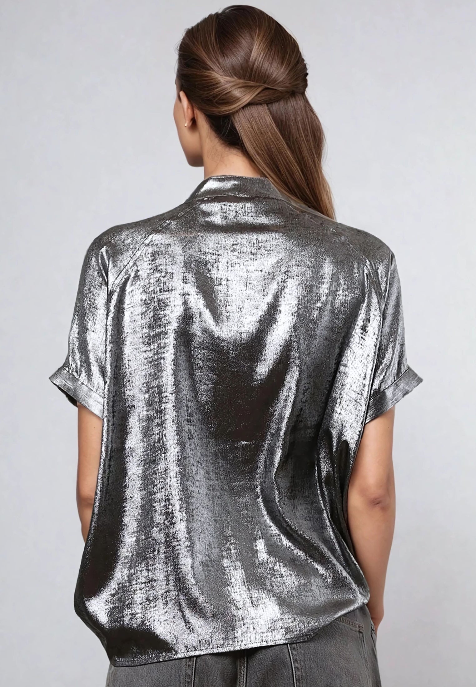 FOLD SHIRT SILVER FOIL