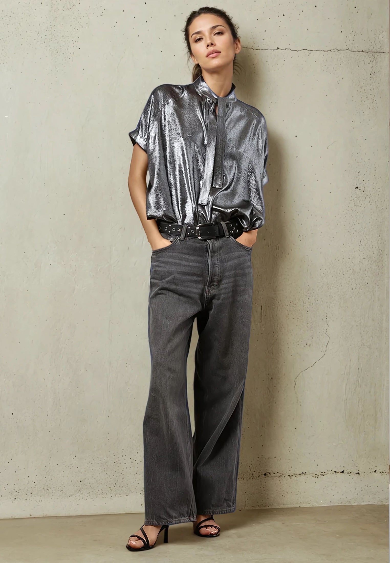 FOLD SHIRT SILVER FOIL