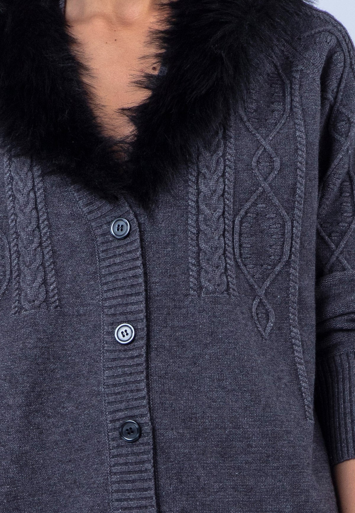 CLEMENCE CARDIGAN CHARCOAL