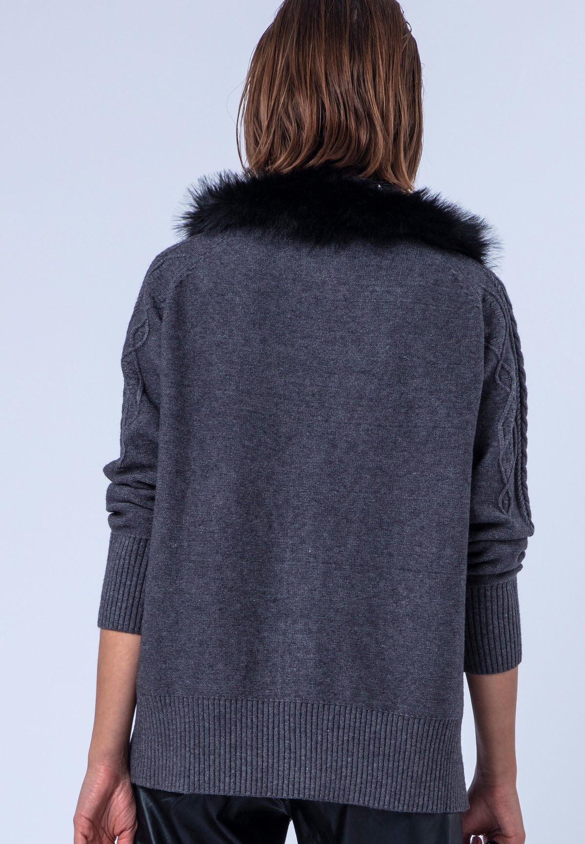 CLEMENCE CARDIGAN CHARCOAL