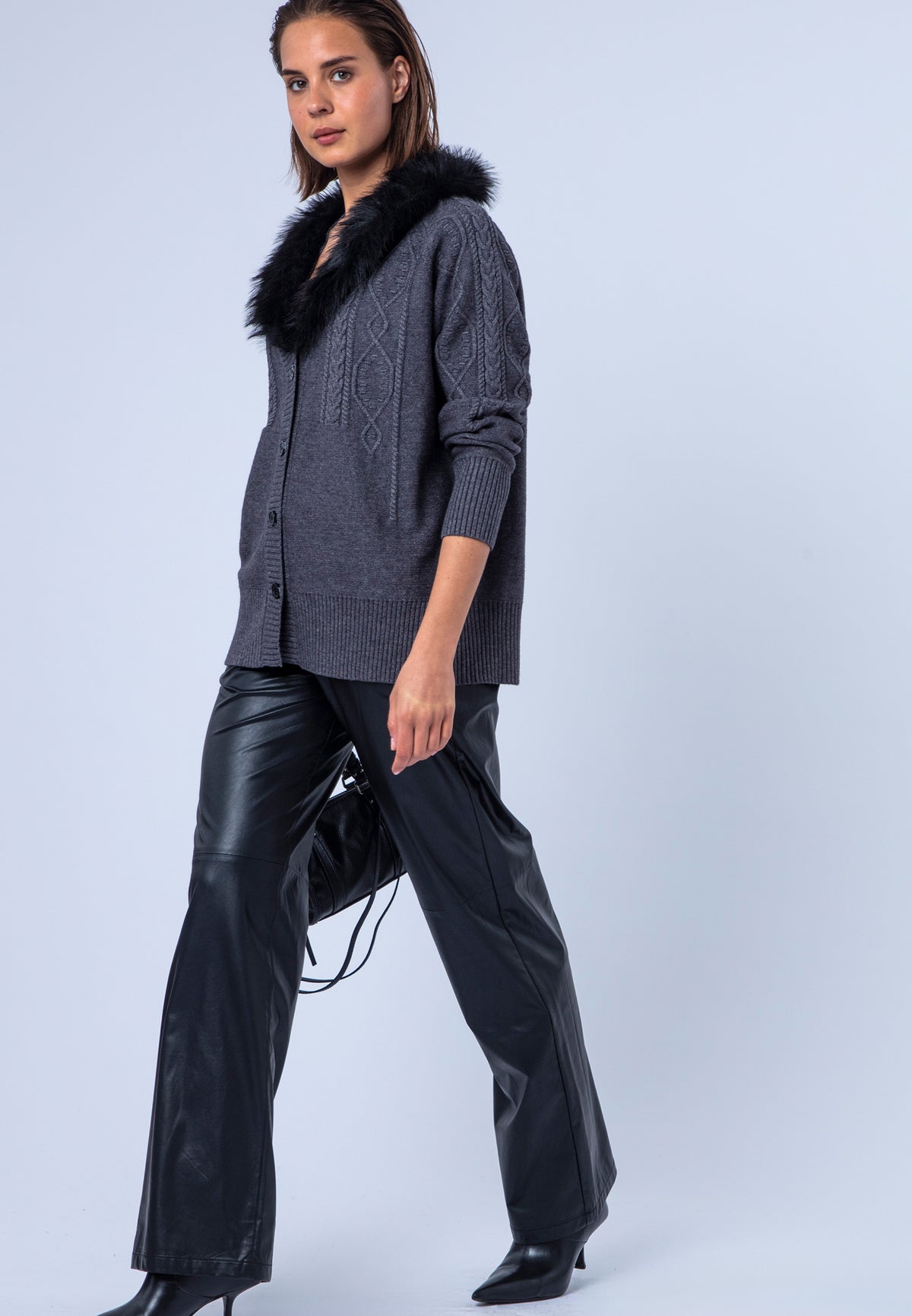 CLEMENCE CARDIGAN CHARCOAL