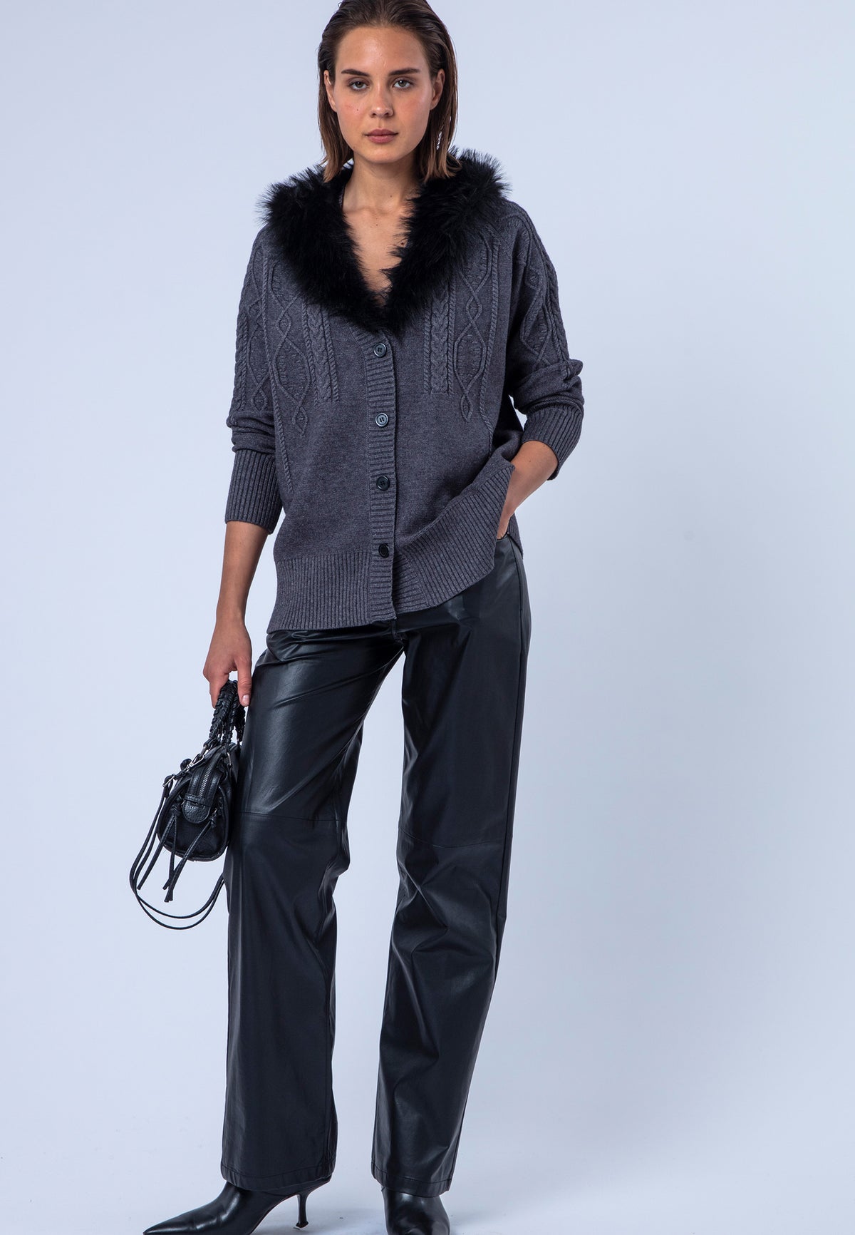 CLEMENCE CARDIGAN CHARCOAL