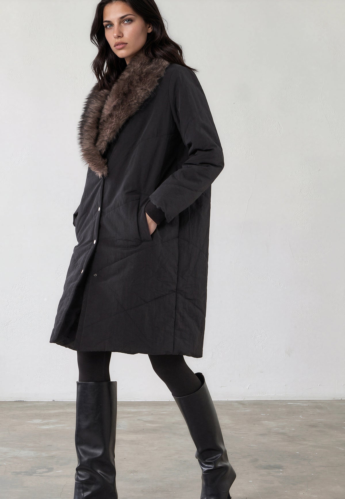 COVER COAT JET BLACK
