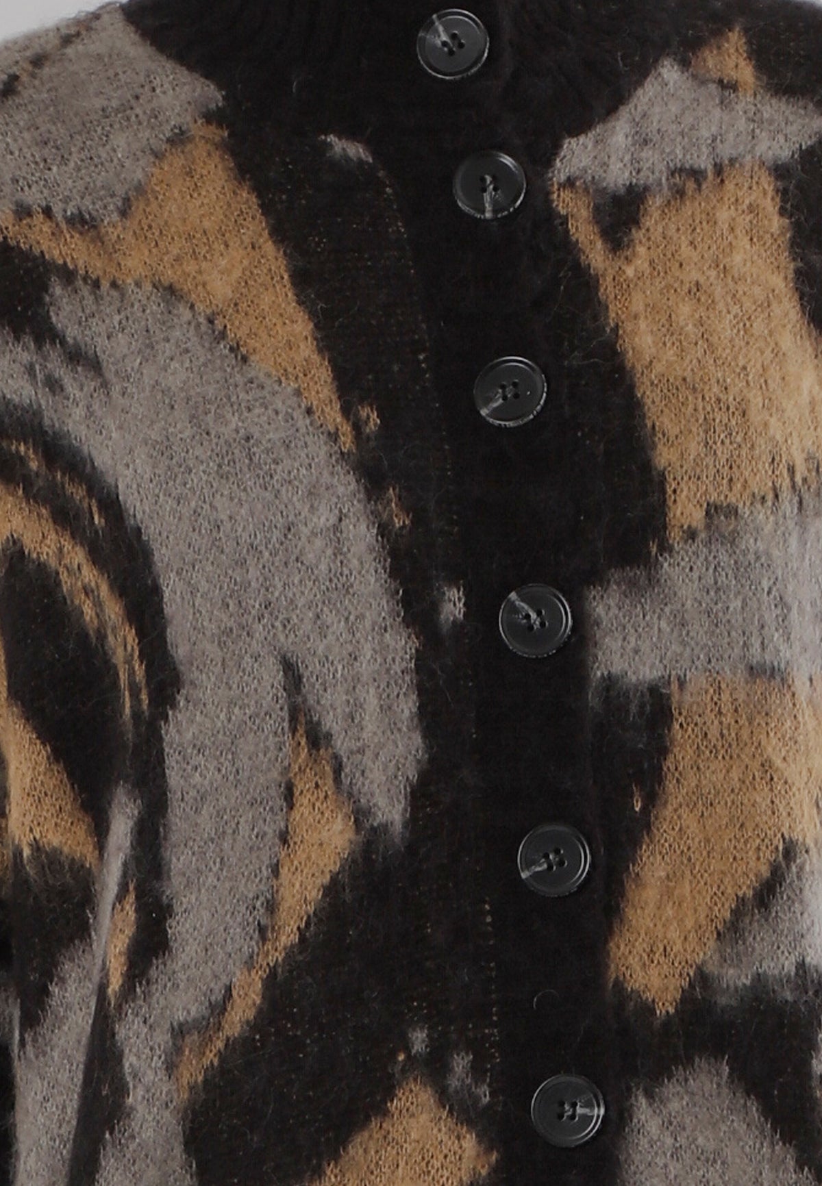 LAYLA CARDIGAN BLACK & GREY& CAMEL
