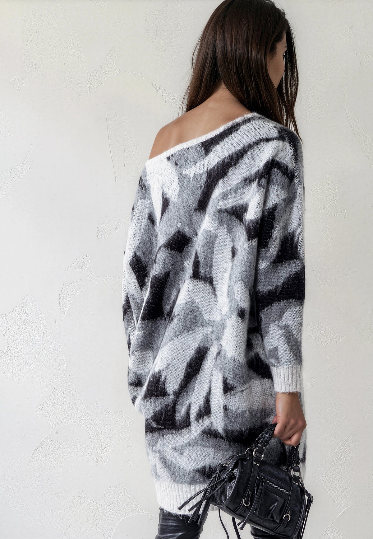 LAYLA DRESS BLACK & GREY