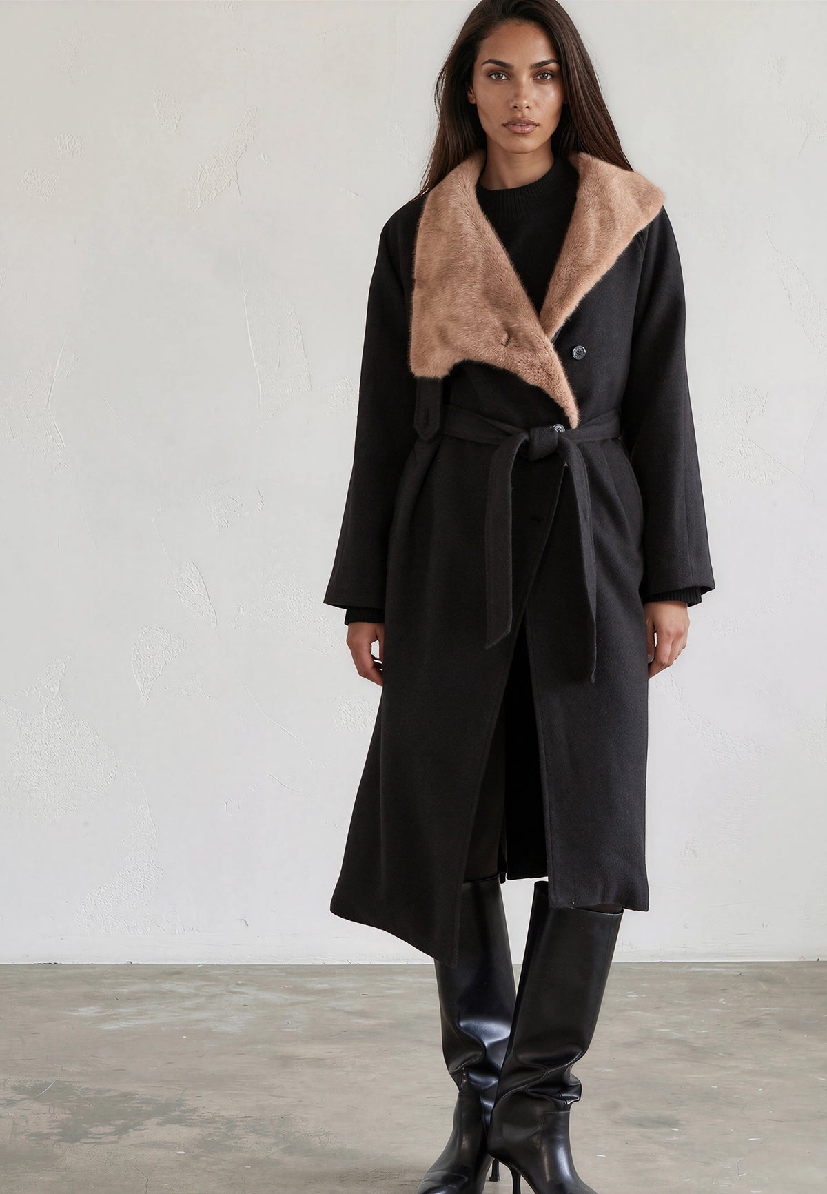 LILY COAT JET BLACK
