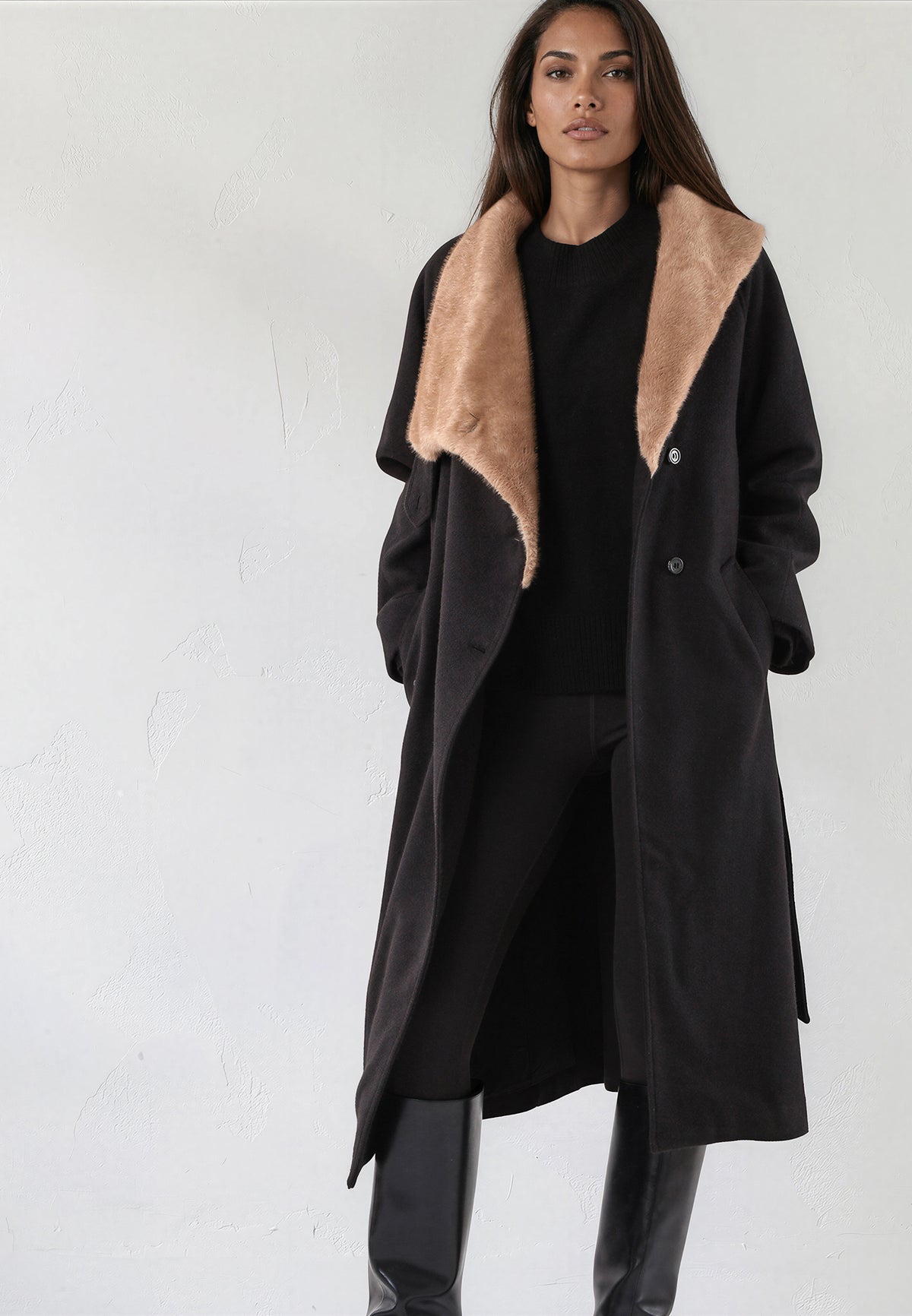 LILY COAT JET BLACK