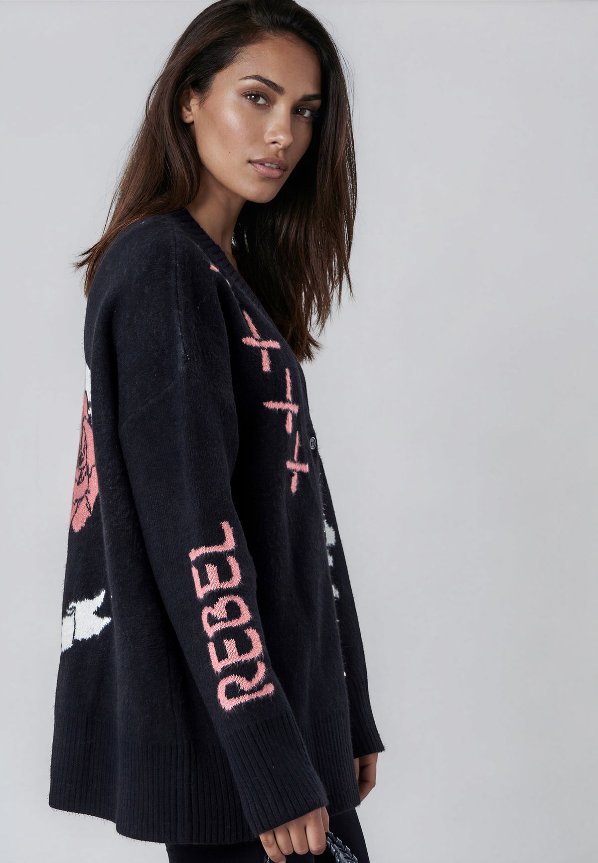 NADIA CARDIGAN JET BLACK