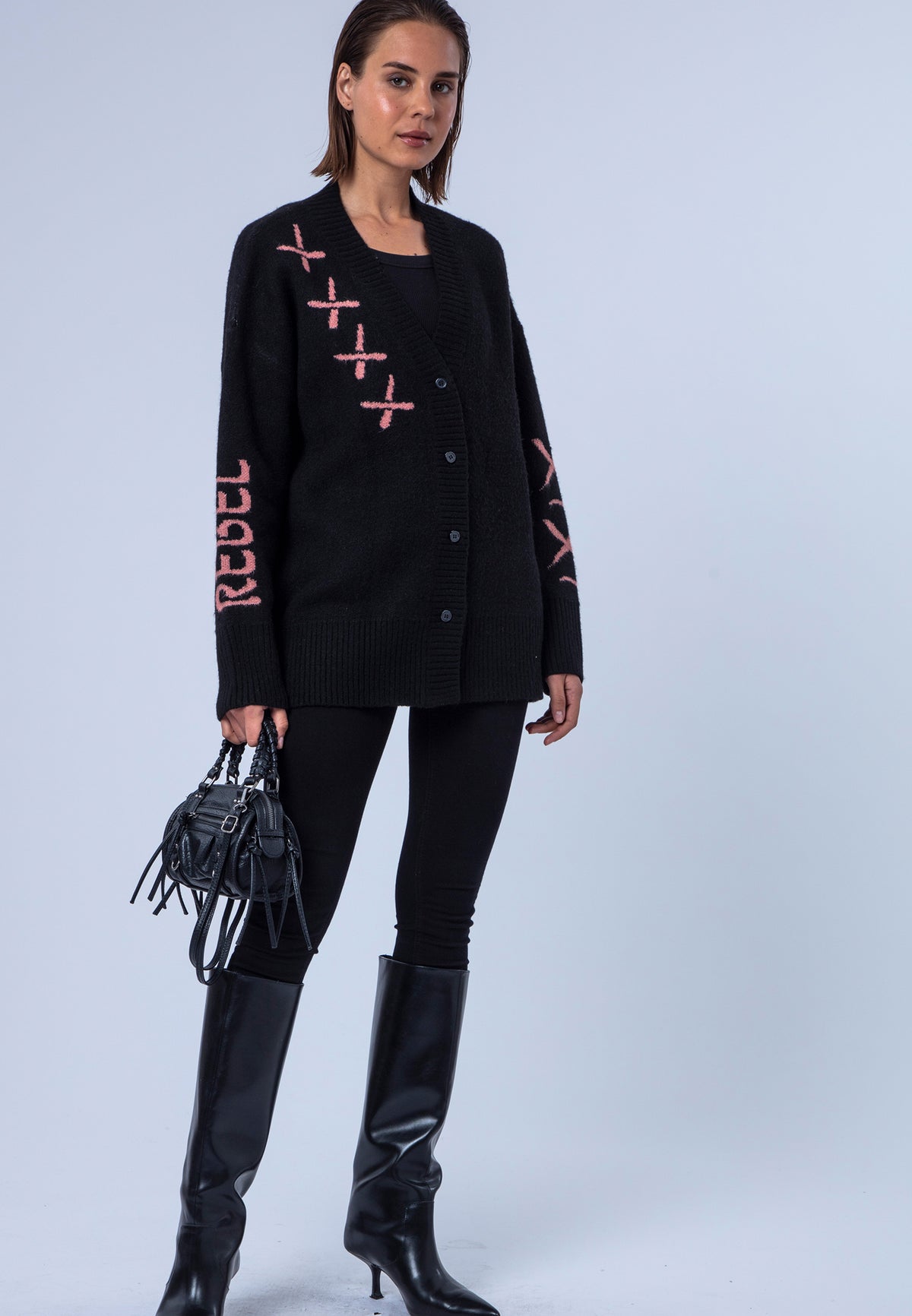 NADIA CARDIGAN JET BLACK