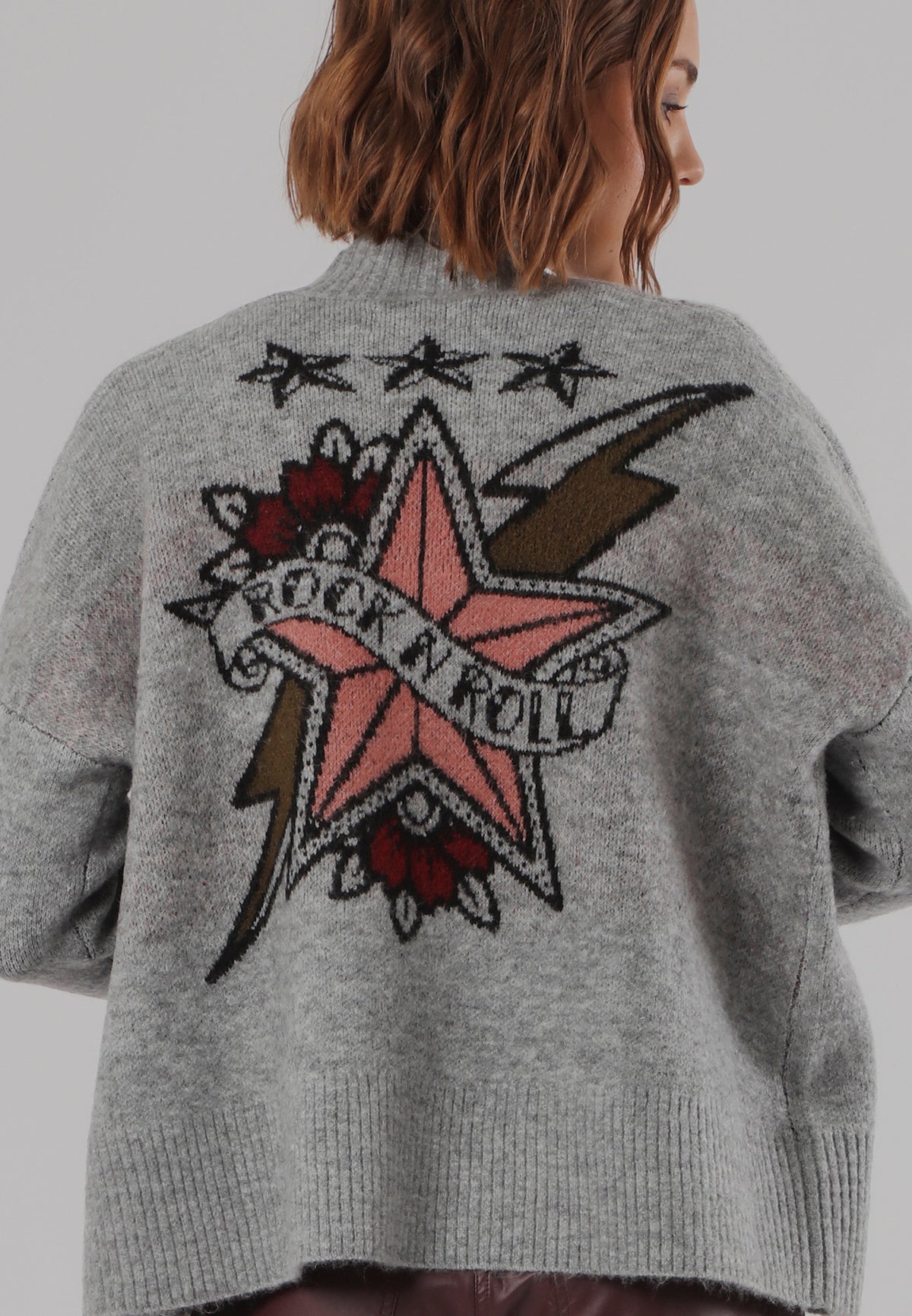 FOREVER CARDIGAN GREY MARL