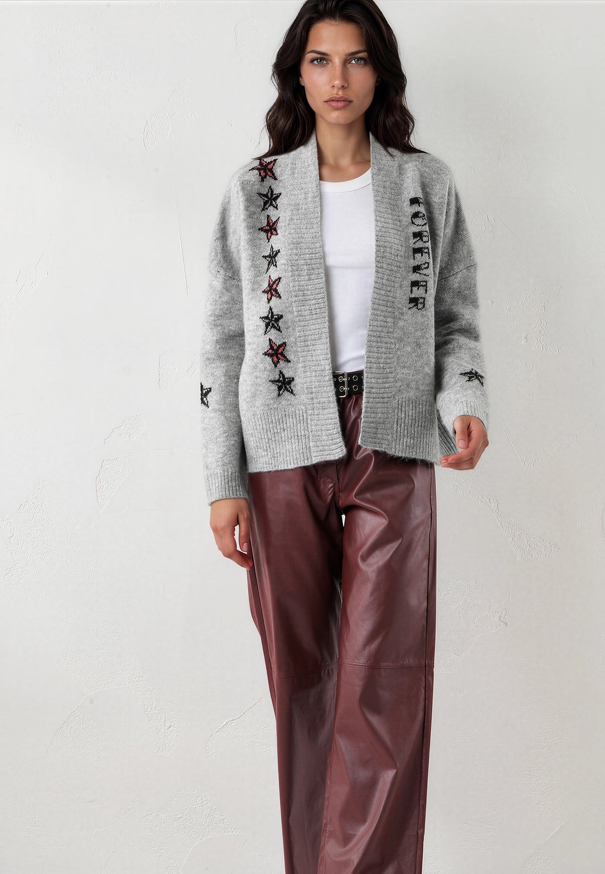 FOREVER CARDIGAN GREY MARL