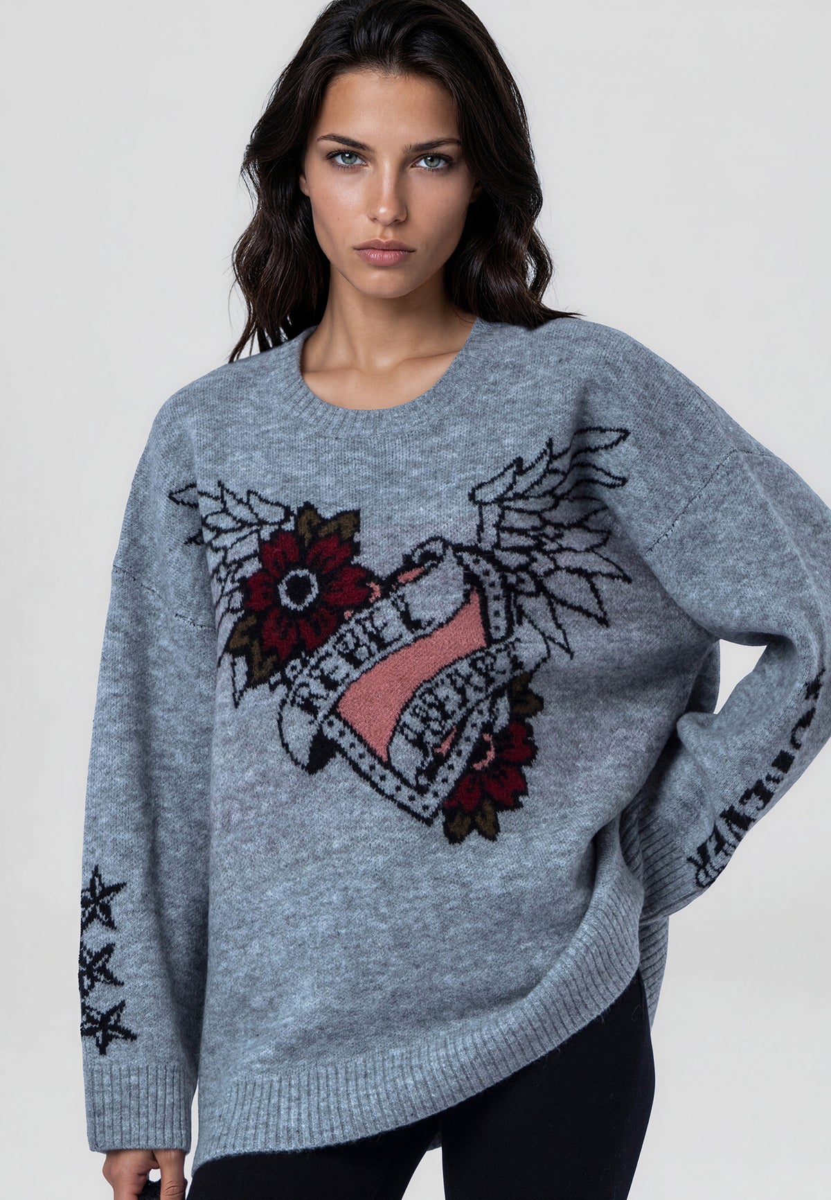 FOREVER JUMPER  GREY MARL