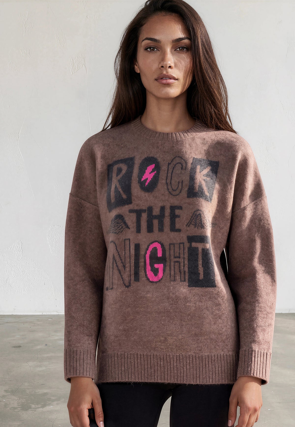ROCK THE NIGHT JUMPER BROWN