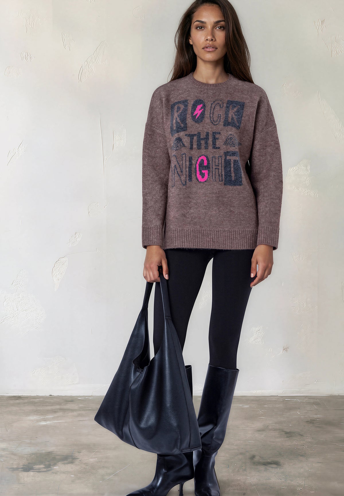 ROCK THE NIGHT JUMPER BROWN