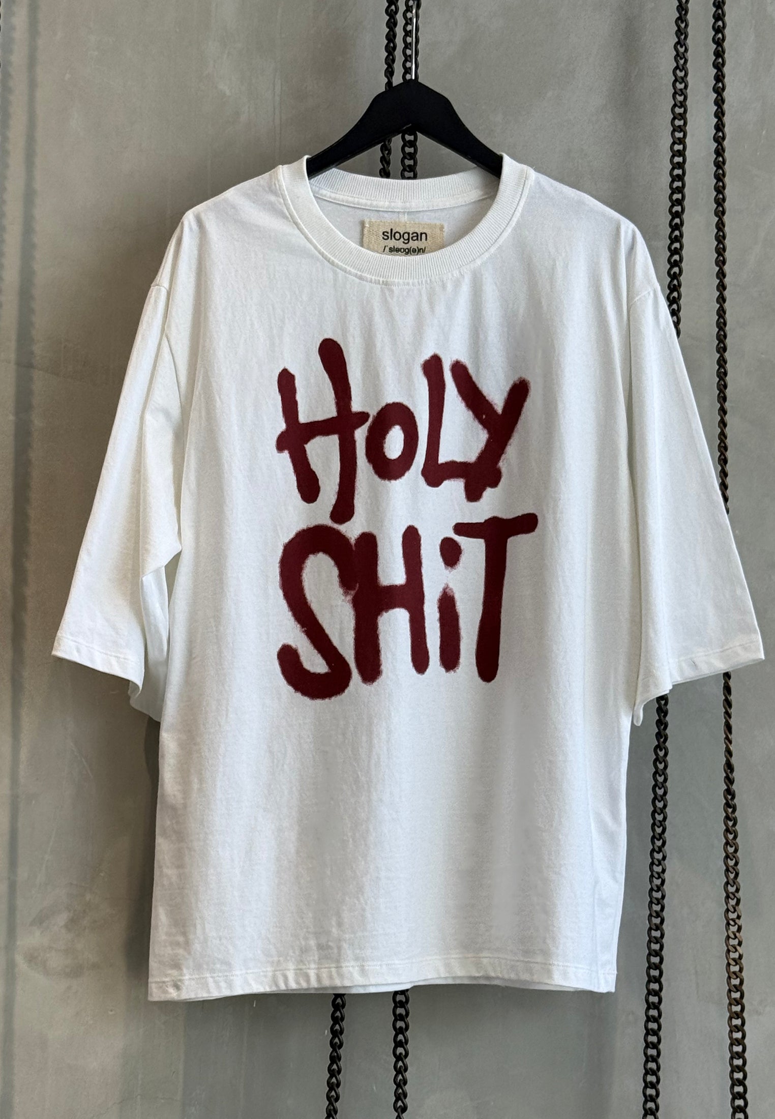 HOLY SHIT OVERSIZED T-SHIRT WHITE