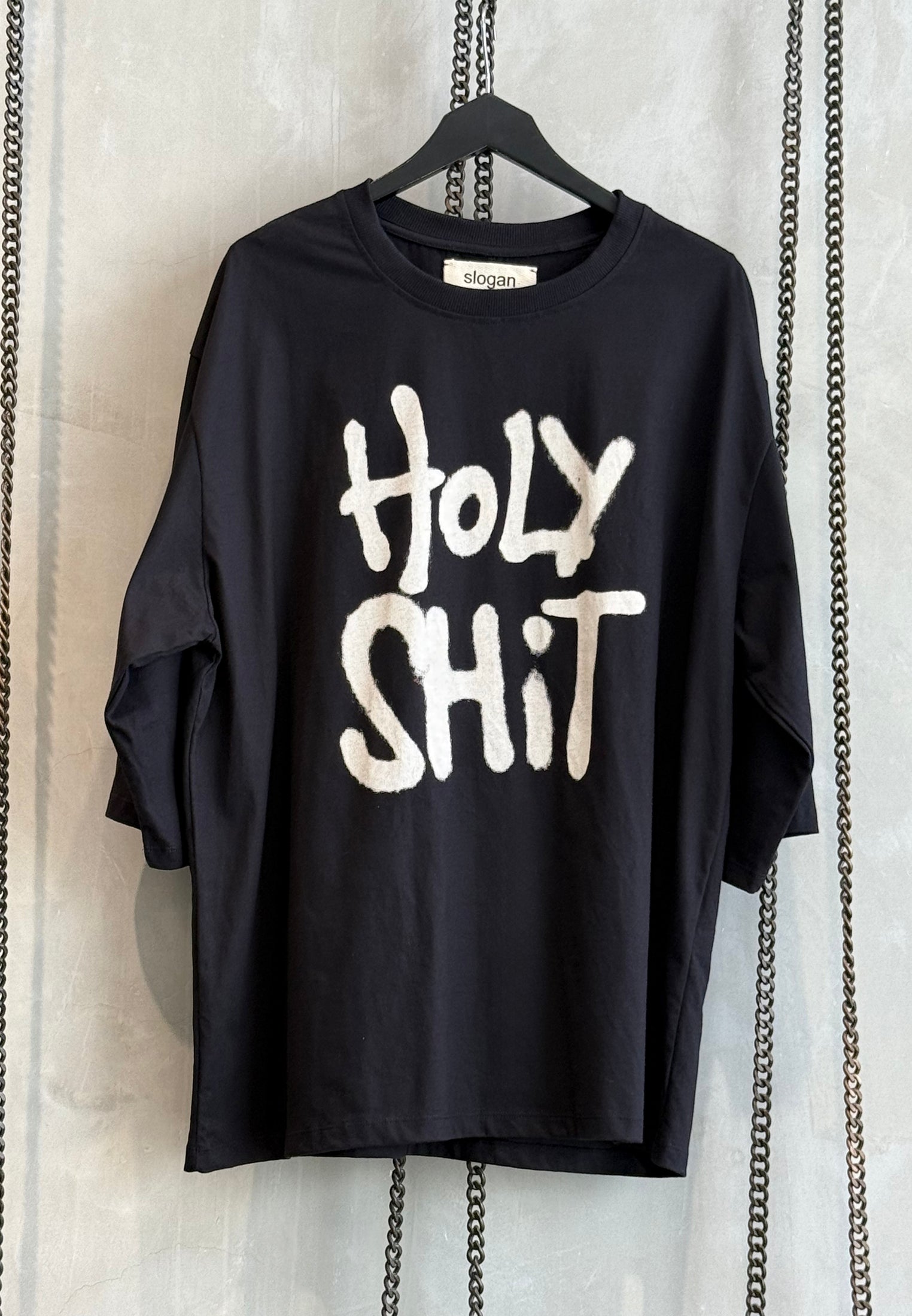 HOLY SHIT OVERSIZED T-SHIRT BLACK