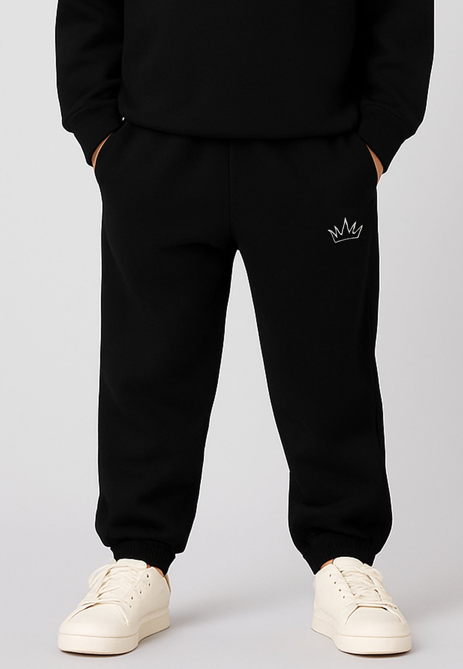 HOPEY BOYS DARTED SWEAT PANTS BLACK