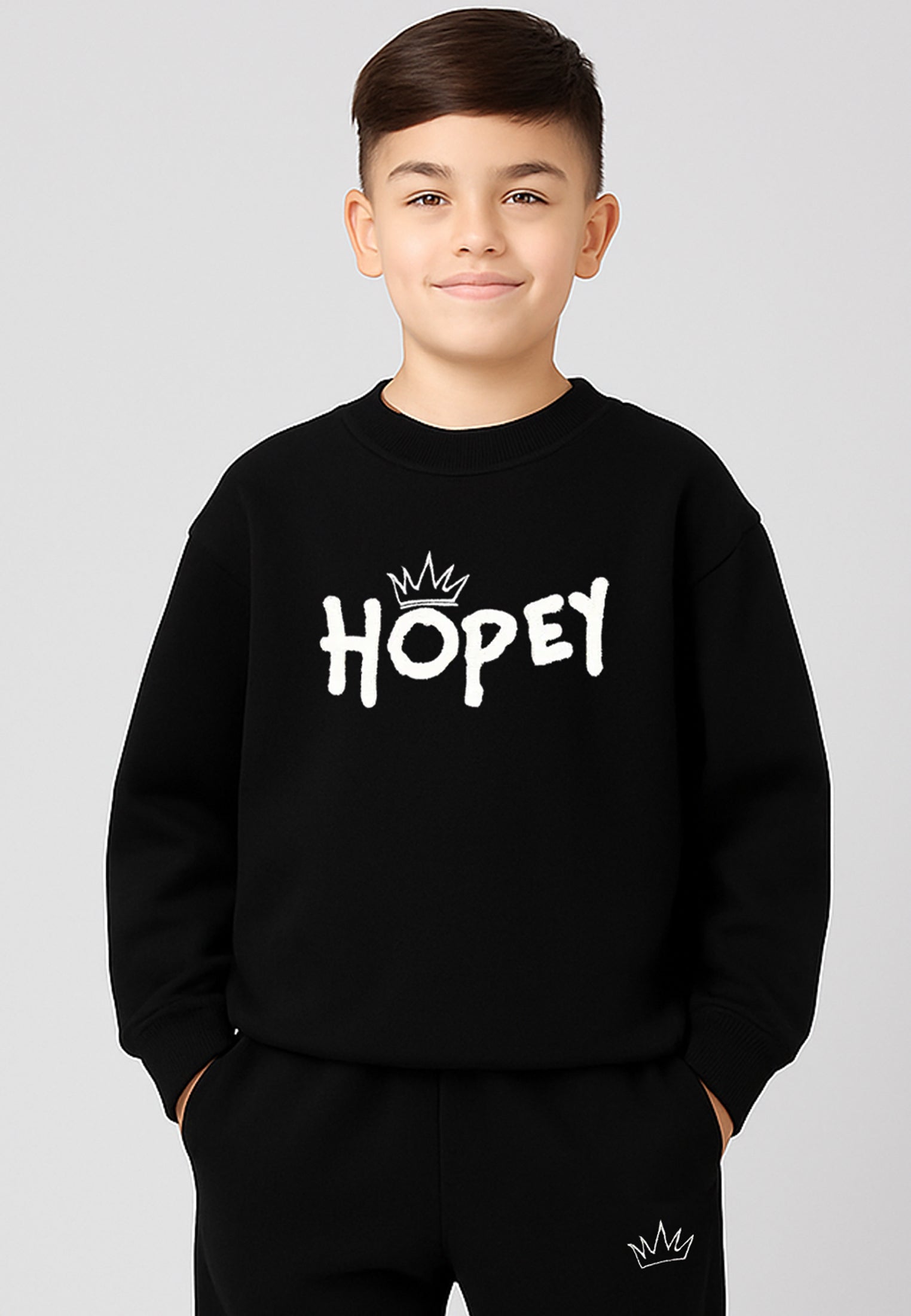 HOPEY BOYS OVERSIZED SWEAT BLACK