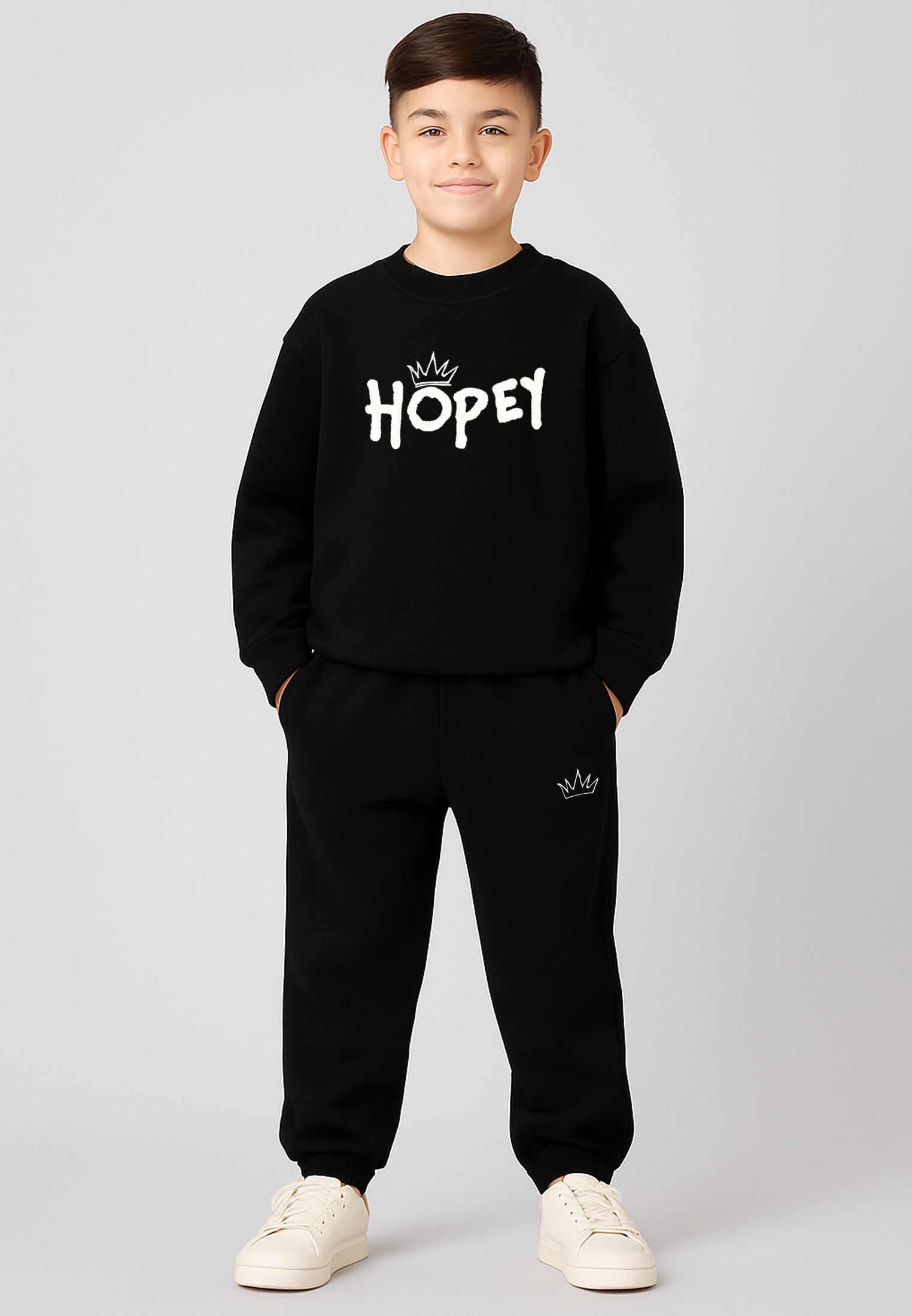 HOPEY BOYS OVERSIZED SWEAT BLACK